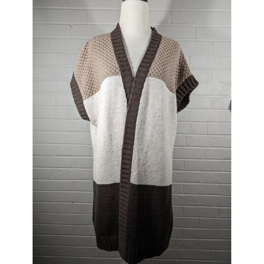 Liz Claiborne Women's Brown‎ Knit Boho Cardigan Size L